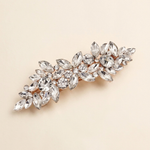 A decorative hair clip adorned with numerous sparkling crystal stones.