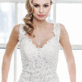 Aimee Jewelry Set – Open Teardrop CZ Bridal Necklace and Earrings Set