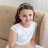 Blossom Freshwater Pearl Flower Girl Hair Vine – Pearl & Crystal Headband | First Communion Hair Accessory
