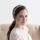Malaya Crystal Bridal Headpiece - Floral Wedding Headband & Back Vine