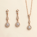 Adrianna Rose Gold Teardrop Jewelry Set