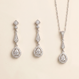 Adrianna Jewelry Set – Cubic Zirconia Bridal Necklace and Earrings Set Wedding Jewelry