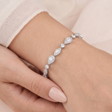 Aimee Teardrop Bridal Bracelet – Cubic Zirconia Wedding Bracelet