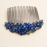 Alexandra Sapphire Blue Crystal Comb