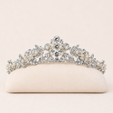 Amelie Pearl & Crystal Tiara – Bridal Tiara Wedding Crown Pearl Crystal Headpiece