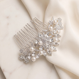Angela Pearl Bridal Hair Comb - Art Deco Wedding Hair Accessory