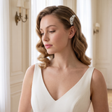 Angela Pearl Bridal Hair Comb - Art Deco Wedding Hair Accessory