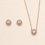 Aubrie Stud Rose Gold Jewelry Set