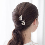 Celine Floral Hair Pins Set of 3 – Pearl & Crystal Wedding Hair Pins