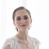 Makenna Statement Pear Wedding Rose Gold Jewelry Set