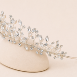 Bailey Crystal & Freshwater Pearl Bridal Tiara – Silver Wedding Crown