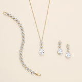 Dangle Drops Jewelry Set on Personalized Bridesmaid Card