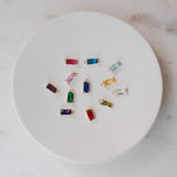 Birthstone Necklace - Dainty Gold Overlay Adjustable Sterling Silver Jewelry Gift