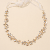 Blossom Crystal & Pearl Hair Vine – Bridal Hair Vine Wedding Headband Flexible Hair Accessory