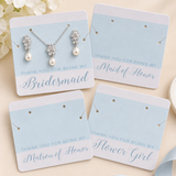 Bridesmaid Jewelry Display Card | Wedding Gift Card for Necklace & Earrings
