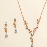 Carla Crystal Vine Rose Gold Jewelry Set