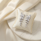 Cascade CZ Earrings – Marquise Cubic Zirconia Bridal Earrings Wedding Drop Earrings