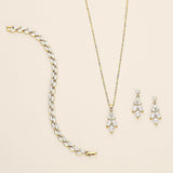 Leaf Drops Bridesmaids Jewelry on Custom Pouch