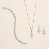 Leaf Drops Bridesmaids Jewelry on Custom Pouch