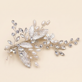 Celeste Pearl Bridal Hair Clip – Crystal Leaf Wedding Hair Accessory
