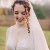 Karina Gold Crystal Wedding Ribbon Vine Headband