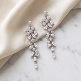 Charlotte CZ Bridal Earrings – Long Statement Wedding Earrings
