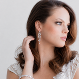 Charlotte CZ Bridal Earrings – Long Statement Wedding Earrings