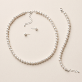 Classic Children’s Pearl Jewelry Set – Flower Girl Necklace & Earrings Set