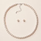 Classic Children’s Pearl Jewelry Set – Flower Girl Necklace & Earrings Set