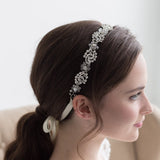 Malaya Silver Crystal Vine Headpiece