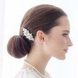 Freshwater Pearl Jewelry Set – Classic Pearl Necklace and Stud Earrings Bridal Set Sterling Silver