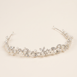 Dahlia Pearl & Crystal Headband – Delicate Bridal Headband Wedding Hair Accessory