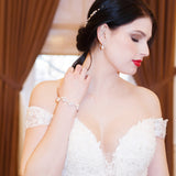 Abby Gold Pearl Necklace Set