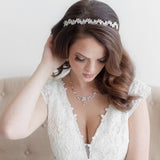 Jessica Crystal Gold Bridal Headband