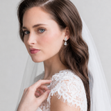 Eliana CZ Bridal Earrings – Pear Cubic Zirconia Wedding Earrings
