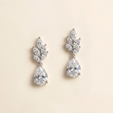 Eliana CZ Bridal Earrings – Pear Cubic Zirconia Wedding Earrings