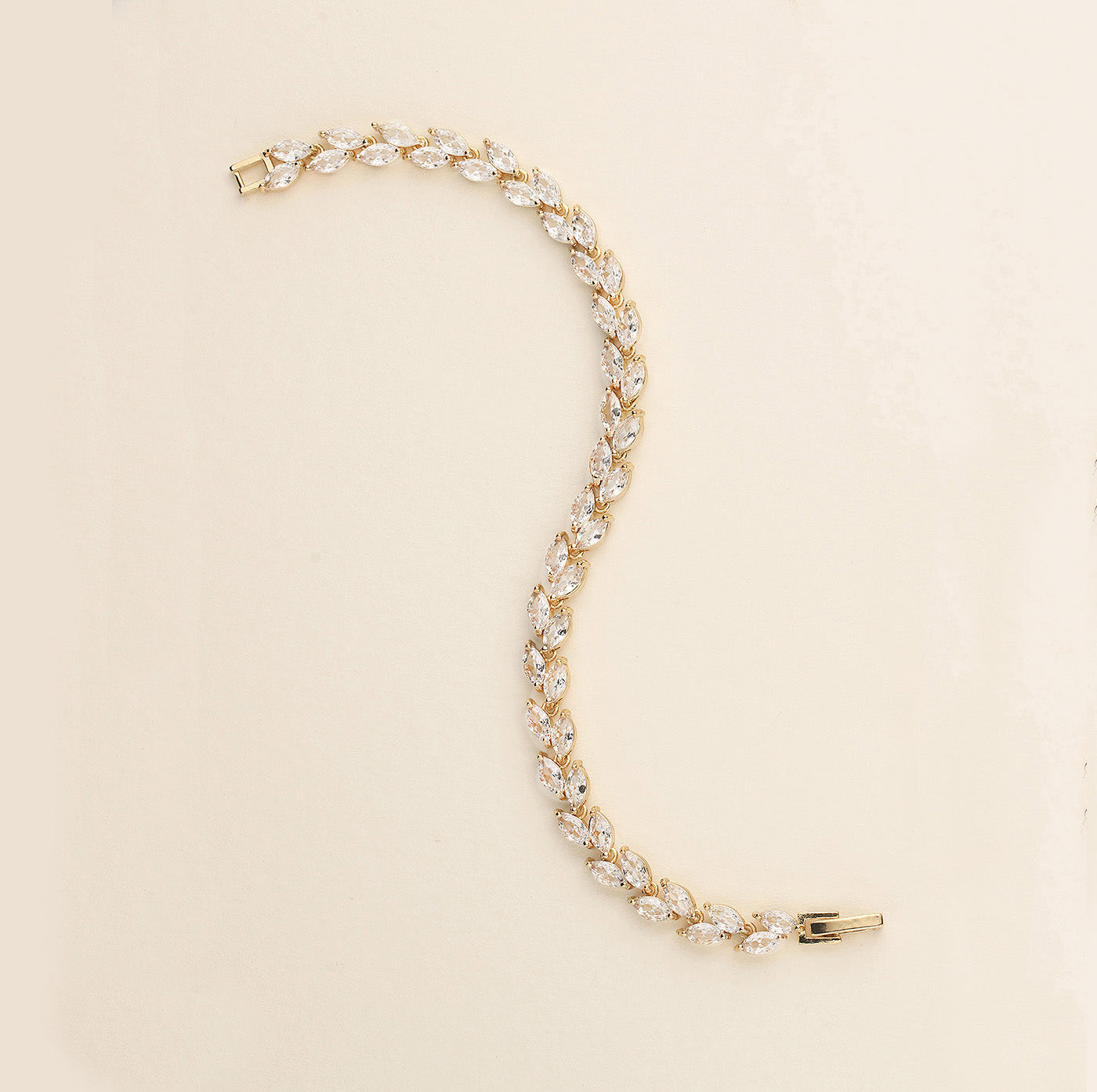 Eve Crystal Bridal Bracelet – Marquise Cubic Zirconia Wedding Bracelet
