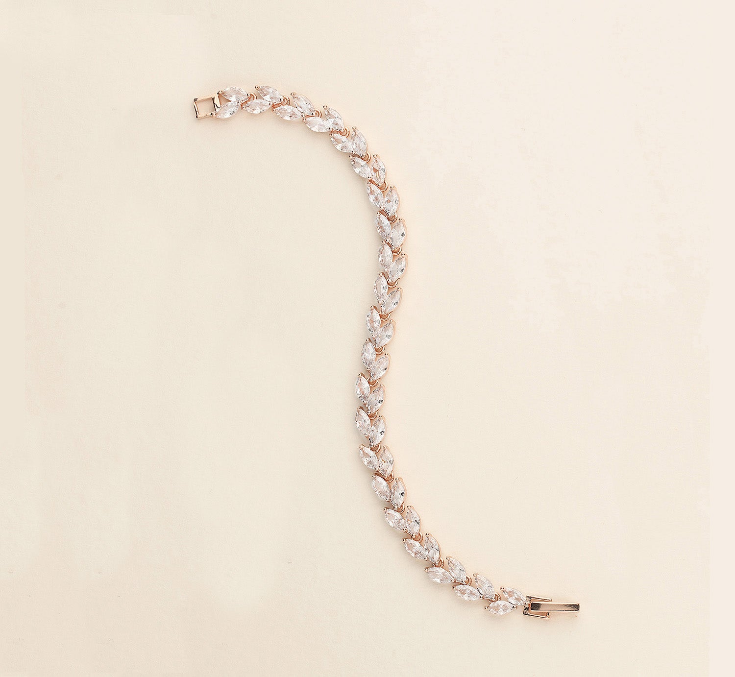Eve Crystal Bridal Bracelet – Marquise Cubic Zirconia Wedding Bracelet