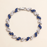 Evelyn Sapphire Blue Bracelet – Blue & Clear CZ Bridal Bracelet