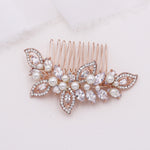 gold wedding hair comb