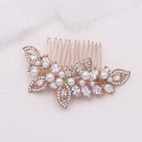 gold wedding hair comb