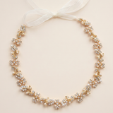 Flora Pearl & Crystal Wedding Headband – Floral Bridal Hair Vine Headband