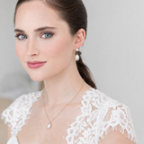 Freshwater Pearl Bridal Jewelry Set – Gold Necklace & Earrings