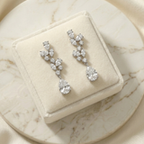 Genevieve CZ Bridal Earrings – Pear Drop Wedding Earrings