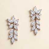 Hailey CZ Bridal Earrings – Marquise Cubic Zirconia Wedding Drop Earrings