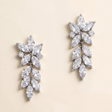 Hailey CZ Bridal Earrings – Marquise Cubic Zirconia Wedding Drop Earrings