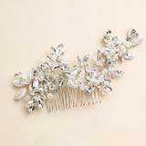 Halley Bridal Hair Comb – Floral Crystal Wedding Hair Accessory