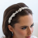 Libby Pearl & Crystal Headband – Bridal Pearl Wedding Headband Rhinestone Hair Accessory