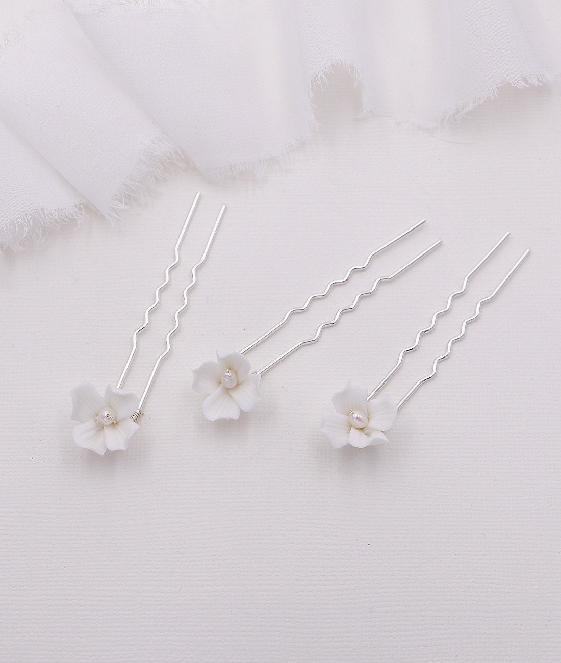 Sasha Flower Hairpin Set of 3