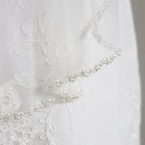 Pearl Beaded Edge Wedding Veil
